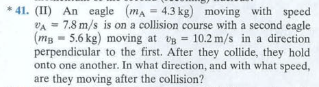 Collision in 2D - Textbook Problem 41