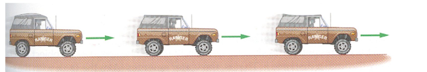 A ranger vehicle with a soft top driving at highway speed