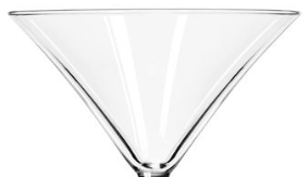 Glass A - narrow contact at the table