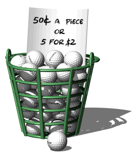 Basket of golf balls