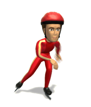 Red speed skater