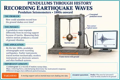 1800s pendulum seismometer recording earthquake waves