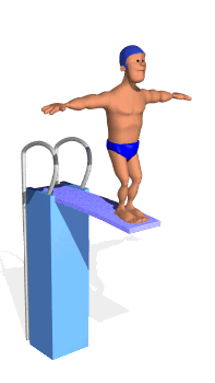 Swimmer on Diving Board